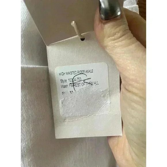 NWT Mother High Waisted Rider Ankle in Fairest Of Them All Straight Jeans 33 - Picture 16 of 16